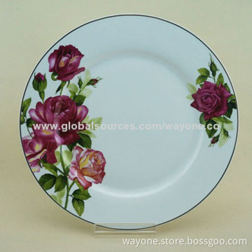 86pcs New Bone China Dinner Set, Rose with Shiny Gold Line, Japanese Design
